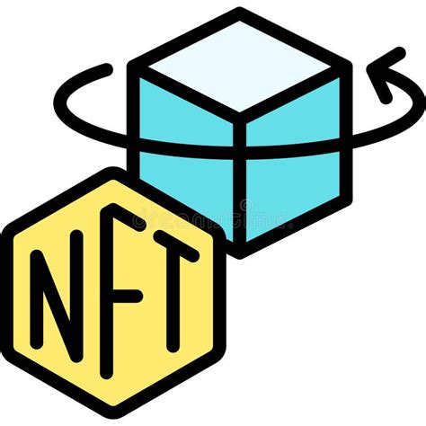 D Nft Icon Nft Related Vector Illustration Editorial Stock Image