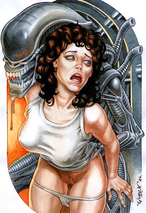 Rule 34 Alien Alien Franchise Ellen Ripley Male Penetrating Female Male Xenomorph Panties