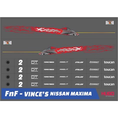 Hugo Studios Decal Water Slide Fast And Furious Vince Nissan Maxima