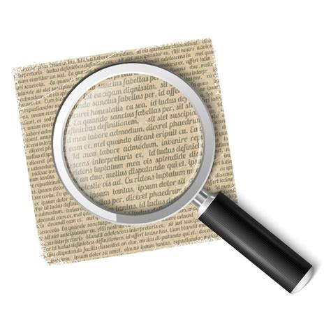 Premium Vector Magnifying Glass Over Text