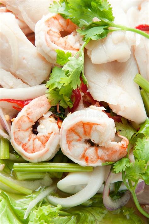 Thai Seafood Salad Stock Image Image Of Ethnic Chilli 16610825