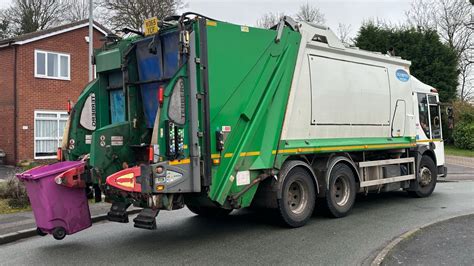 Dennis Elite Refuse Truck On Recycling Ycf Youtube