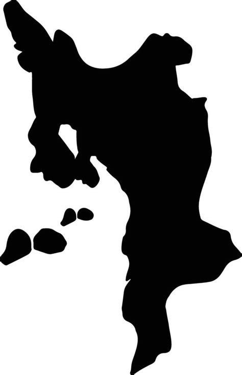 Leyte Philippines Silhouette Map Vector Art At Vecteezy