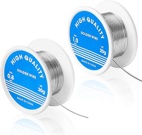 Furuising 2 Rolls Solder Wire 0 8mm 1mm Lead Free Soldering Wire Sn99