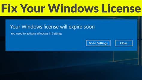 Fix Your Windows License Will Expire Soon Error In Windows