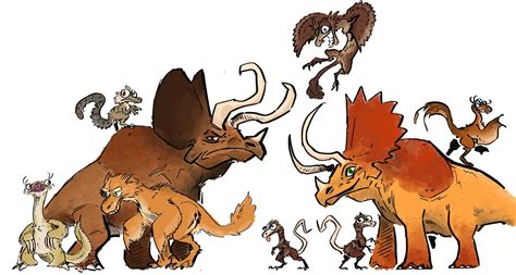 The Cast Of "Ice Age" As Dinosaurs (Riccardo Bellon - Twitter) : r ...