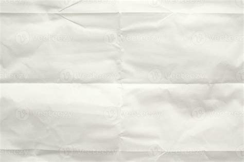 White Folded And Wrinkled Paper Texture Background Stock Photo