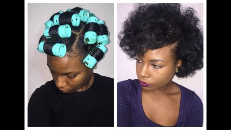 How To Cheat Roller Set On Natural Hair Youtube