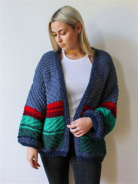 Womens Color Block Cardigan Sweater I Got Big Webcast Stills Gallery