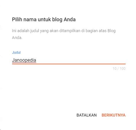 Cara Membuat Blog Gratis Untuk Pemula Seo Friendly Janoopedia