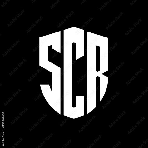 Scr Letter Logo Design Scr Modern Letter Logo With Black Background