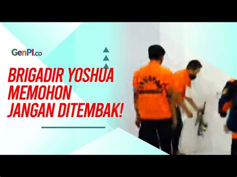 Video Brigadir Yoshua Sempat Memohon Jangan Sebelum Ditembak