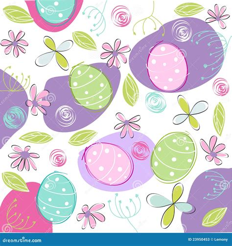 Floral Easter Card Stock Vector Illustration Of Natural