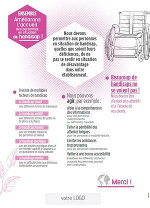 Affiche Accueil Personnes En Situation De Handicap Pour H Tels