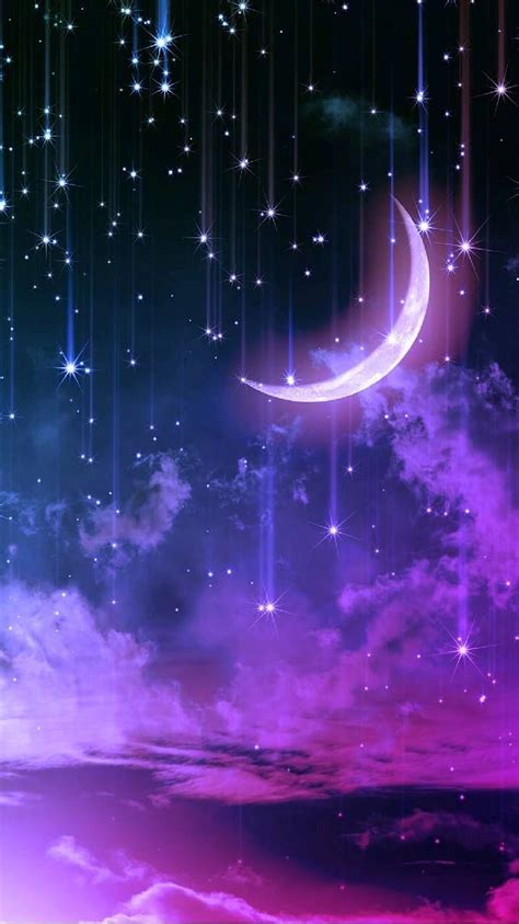 Magical moon, Cute Purple Galaxy, HD phone wallpaper | Peakpx