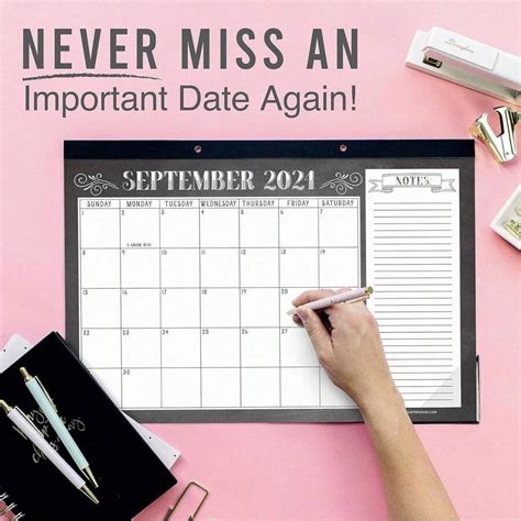 Chalkboard Large Desk Calendar Desk Calender Monthly