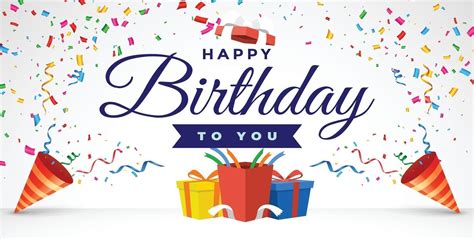 Happy Birthday Greeting Template Vector Art At Vecteezy