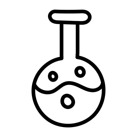 Chemical Flask Icon In Linear Design Experiment Concept Vector