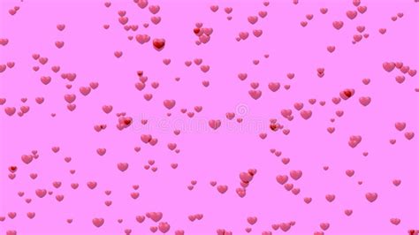 Animated Background Pink Red Hearts Falling Raining Love Particles 14