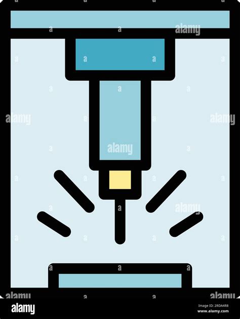 Manufacturing Cnc Machine Icon Outline Vector Work Tool Lathe