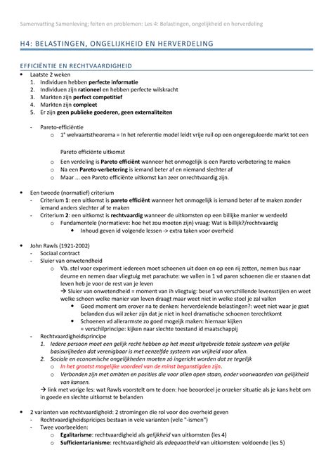 SV SFP Les 4 Samenvatting Van De Ppt Notities H4 BELASTINGEN