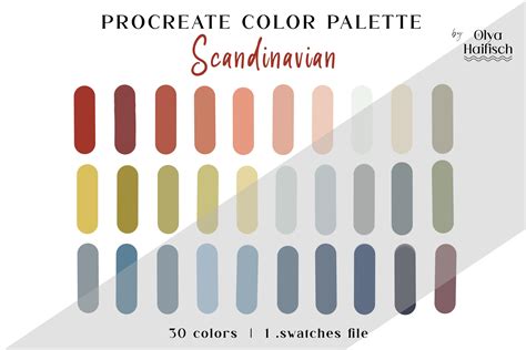 Scandinavian Procreate Color Palette Graphic By Olya Haifisch