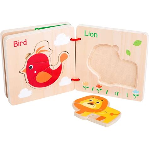 Livre D Veil Puzzle En Bois Pour B B Animaux De La Jungle Mes