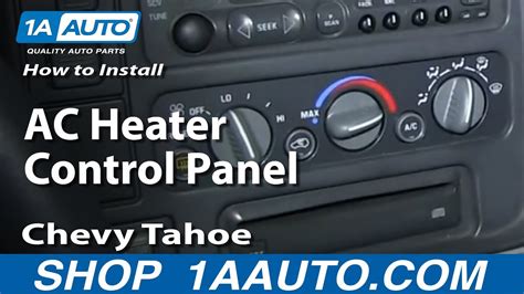 How To Install Replace Ac Heater Control Panel Chevy Tahoe