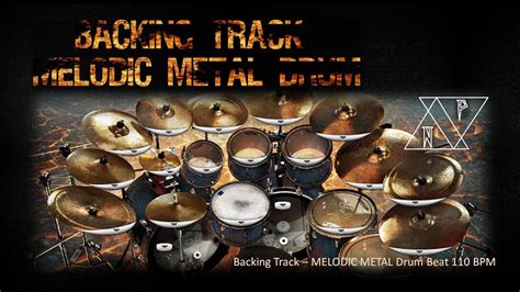 Backing Track MELODIC METAL DRUM 110 BPM YouTube