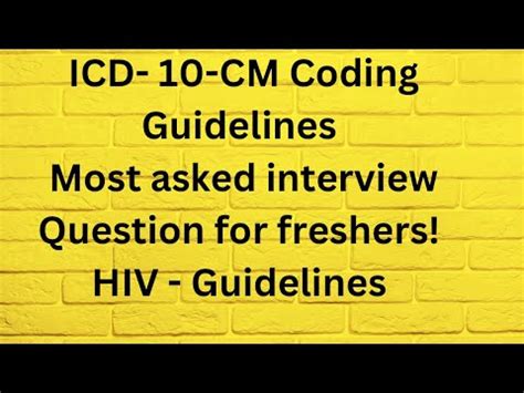 ICD Coding Guidelines For HIV Icd10 Icdguidelines Cpc Medicalcoding