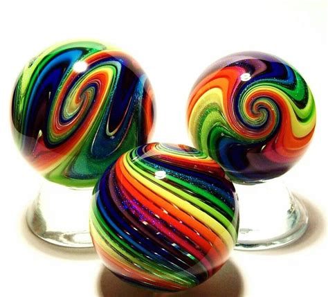 Eddie Seese Glass Paperweights Marble Art Glass Marbles