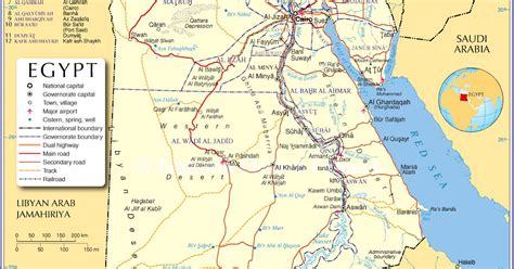 Peta Kota Peta Negara Mesir Egypt Map