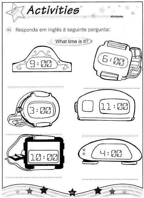 Site do Felipe Horas em Inglês Exercícios Para Imprimir