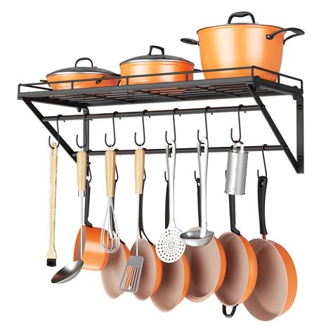 Prep Savour Metal Rectangle Wall Mounted Pot Rack Wayfair