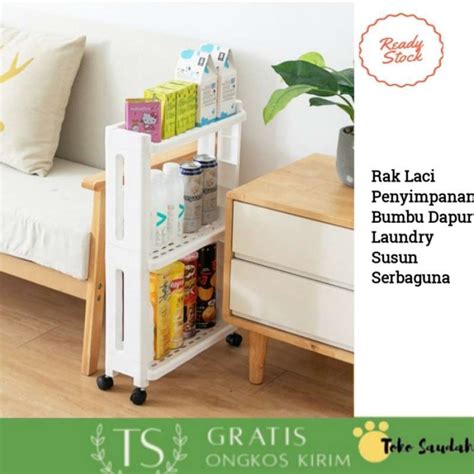 Jual Rak Laci Penyimpanan Bumbu Dapur Laundry Susun Serbaguna Storage