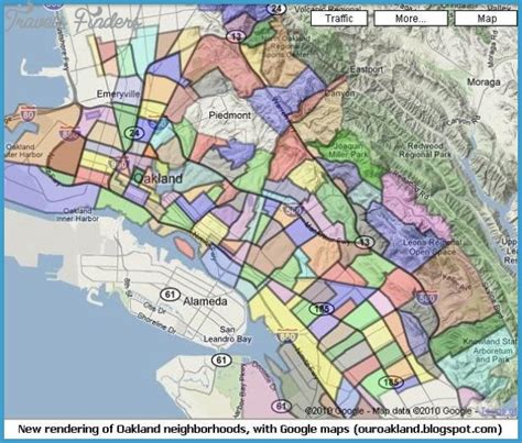 Oakland Map - TravelsFinders.Com