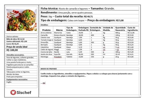 Veja Como Montar Ficha Tecnica De Alimentos No Restaurante Themelower