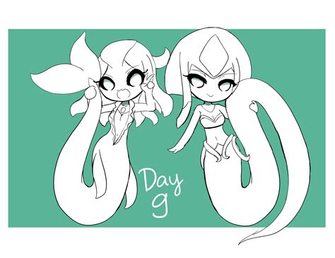 Nami And Cassiopeia Showing Off Their Tails Namitober Day 9 By