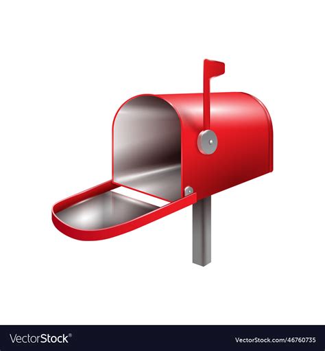 Realistic mailbox Royalty Free Vector Image - VectorStock