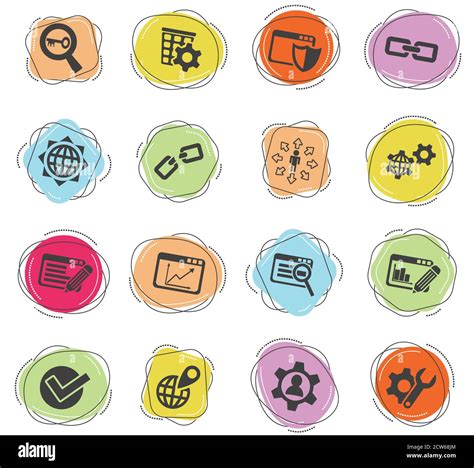 Seo And Development Icon Set Stock Vector Image Art Alamy