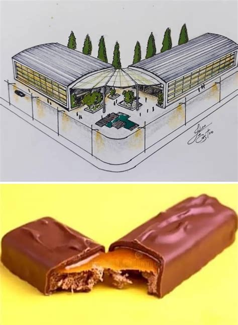 30 Desenhos De Edifícios Inspirados Em Objetos Do Cotidiano