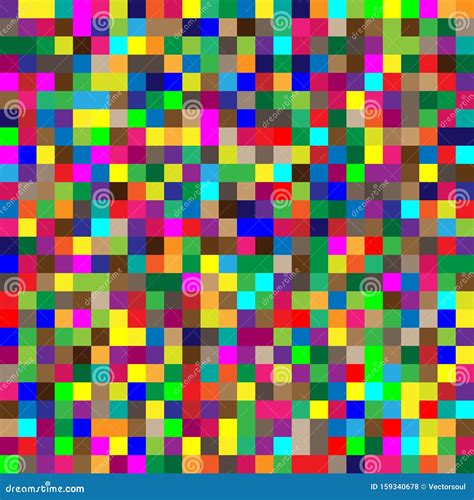 Seamless Random Squares Mosaic Tiles Pixelated Pixels Colorful