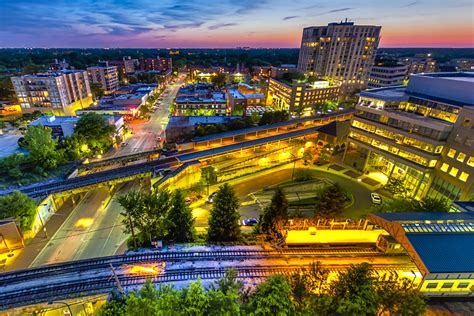 Next Stop Davis Downtown Evanston Taken From The Top Of Flickr