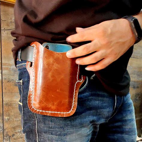 Leather Cell Phone Holster Sheath with Belt Loops for Phone Holster ...