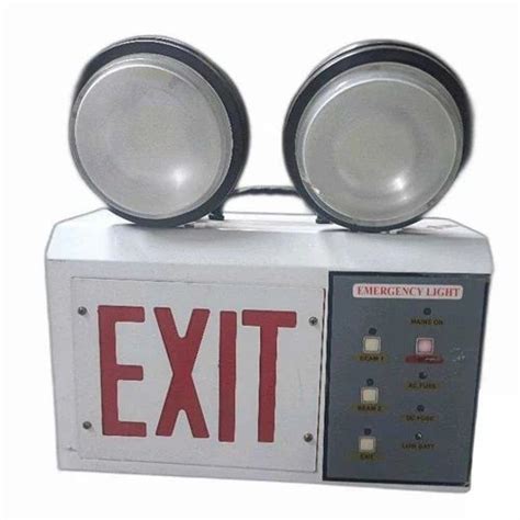 Cool White Light Electric Emergency Exit Light Cabinet Mild Steel