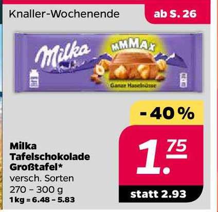 Milka Tafelschokolade Gro Tafel Angebot Bei Netto Prospekte De