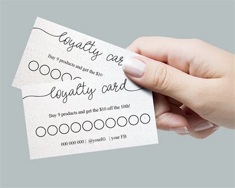 Customer Loyalty Card Template Printable Loyalty Cards Etsy