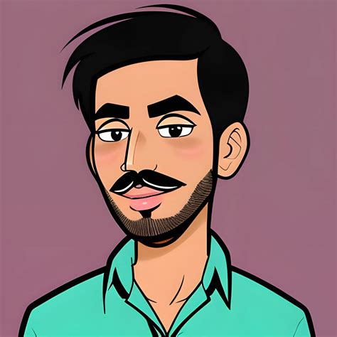 Cartoon Pakistani Male Modern Arthub Ai