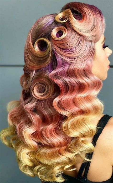 Pin By T Shima On Glossy Hairset Finger Wave Hair Long Hair Waves