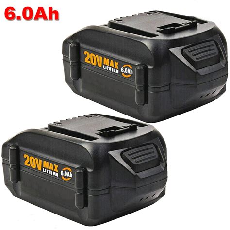 Vanon 2Pack 6 0Ah For Worx WA3520 20V Lithium Poweshare Battery For